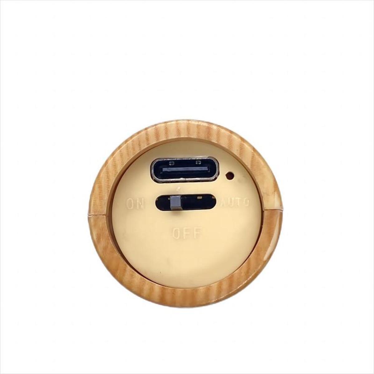 Veilleuse à détecteur de mouvement – Applique murale LED rechargeable en bois