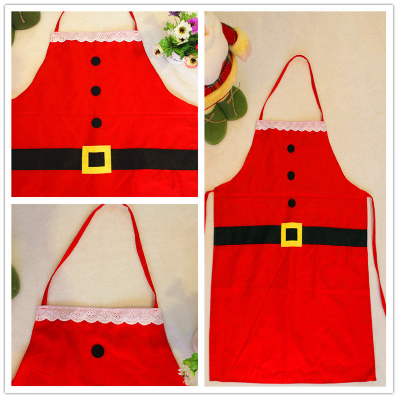 Rote Weihnachtsschürze mit Aufschrift „Merry Christmas“, Weihnachtsschürze für Frauen und Mädchen, Kuchen, Küche, Kochschürze als Neujahrsgeschenk für die Mutter, Unisex