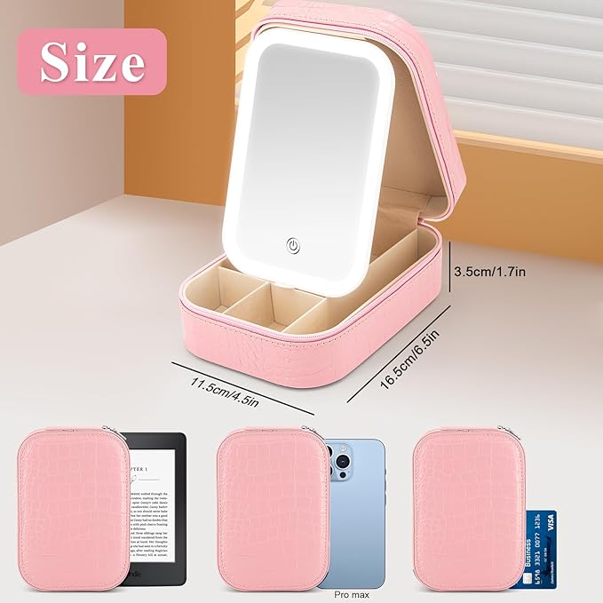 Coffret Cosmétique avec Miroir LED 3 Lumières