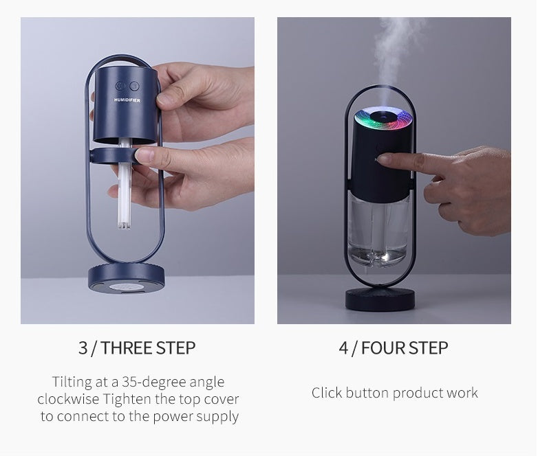 USB Mini Humidifier – Quiet Mist Air Purifier