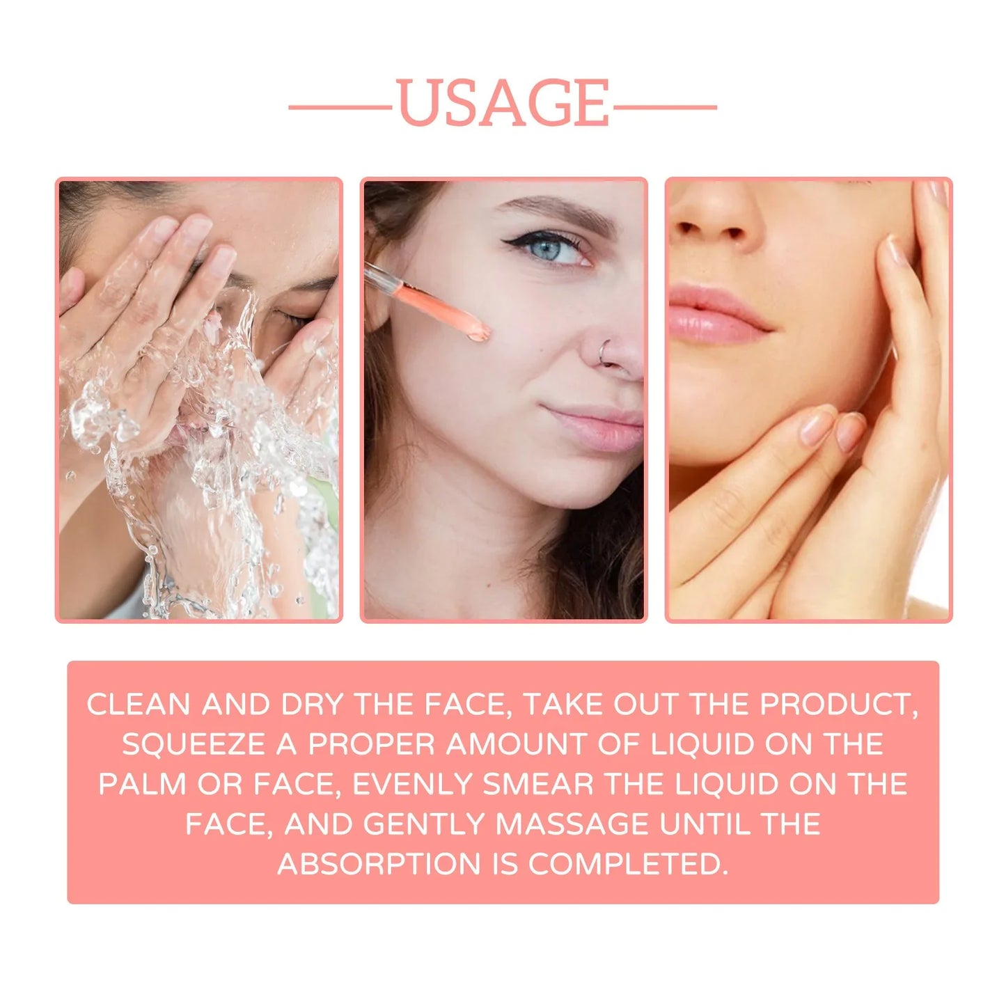 Sérum 5 en 1 pour le visage, estompe les ridules, raffermit la peau, resserre les pores, hydratant, éclaircissant, vitamine C, acide hyaluronique