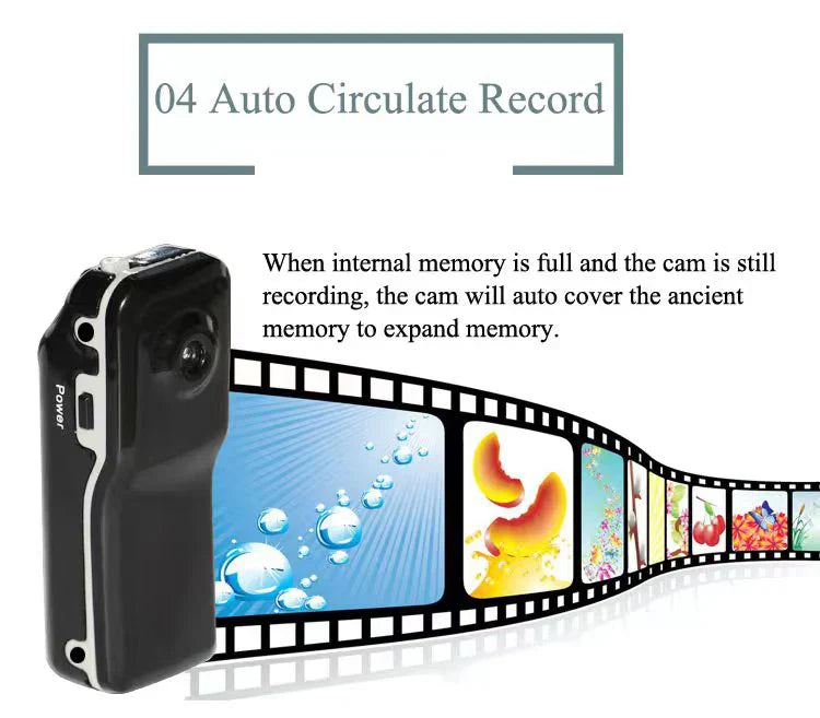 Mini caméra révélatrice HD pour la maison et le bureau, support de caméscope corporel, enregistrement vidéo portable, caméra de sécurité nounou, petite voiture de sport, webcam DVR
