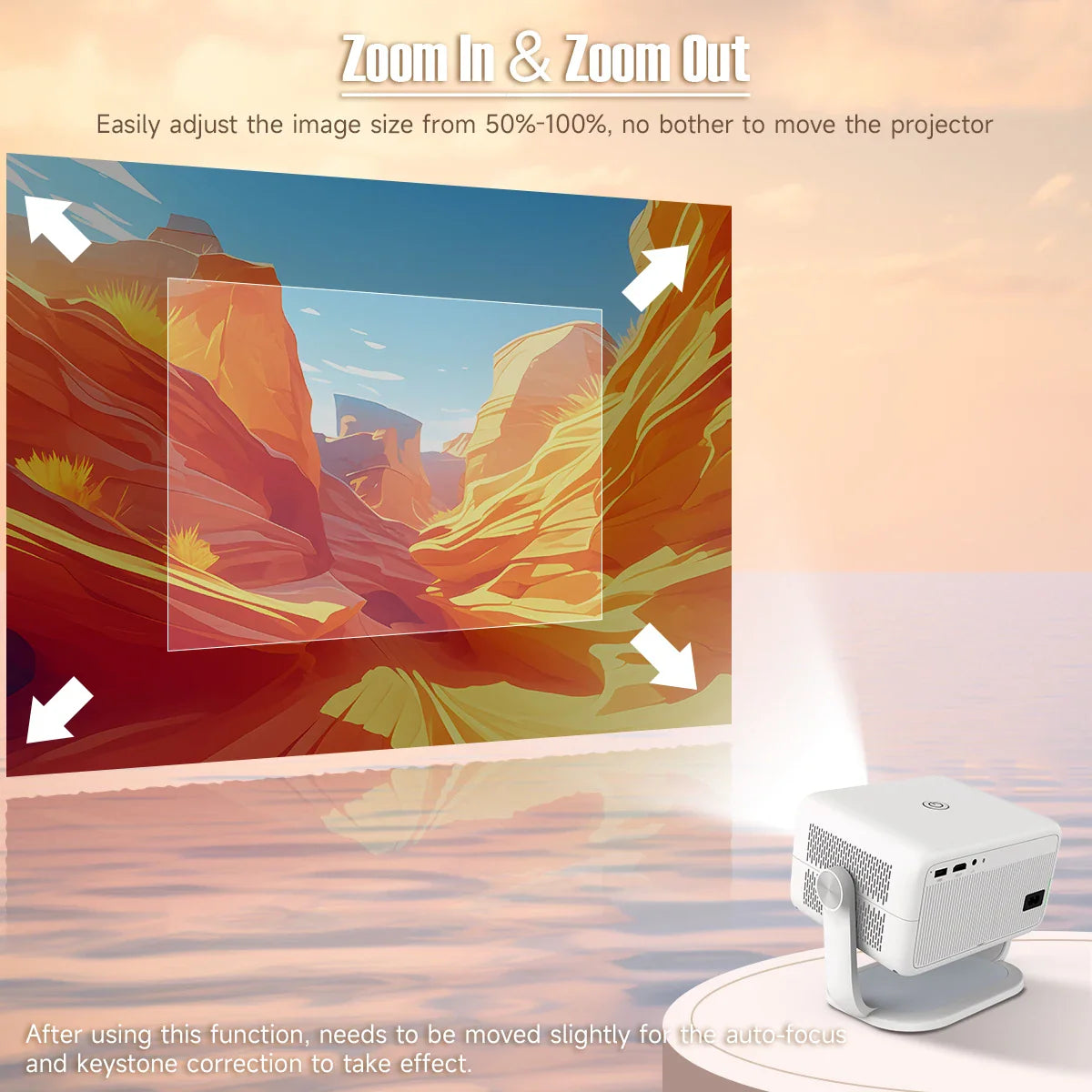 Magcubic – projecteur natif 1080P 650ANSI 4K Android11 L018, avec Correction automatique du Keystone, mise au point, Wifi6 BT5.2, film Portable pour l'extérieur