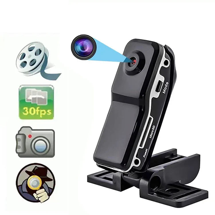 Mini caméra révélatrice HD pour la maison et le bureau, support de caméscope corporel, enregistrement vidéo portable, caméra de sécurité nounou, petite voiture de sport, webcam DVR