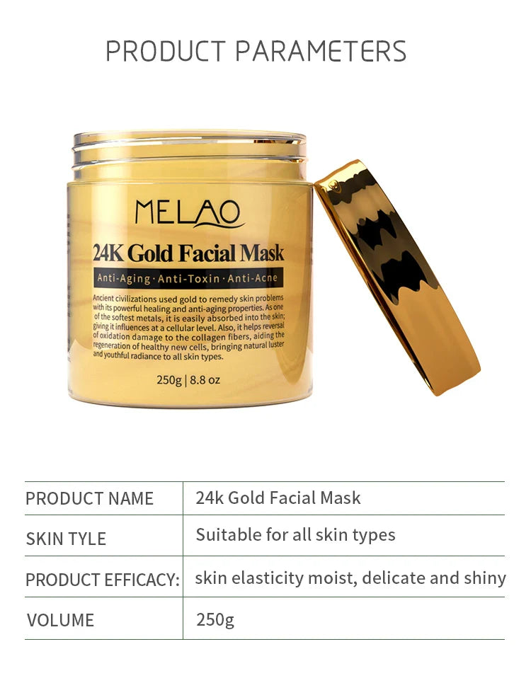 Tiroir AO-Masque facial doré 24K, Masque de beauté, élimine la peau, Masques qualifiée aux hydratants au collagène doré, Frankreich