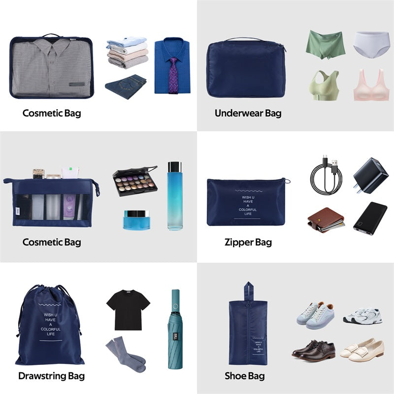 9-Piece Storage Bag Set – Travel & Home Organizer