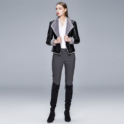 Manteau grande taille coupe slim coréen pour femme, automne-hiver, Kafrandi, disponible en grande taille, avec fourrure en coton et une fourrure