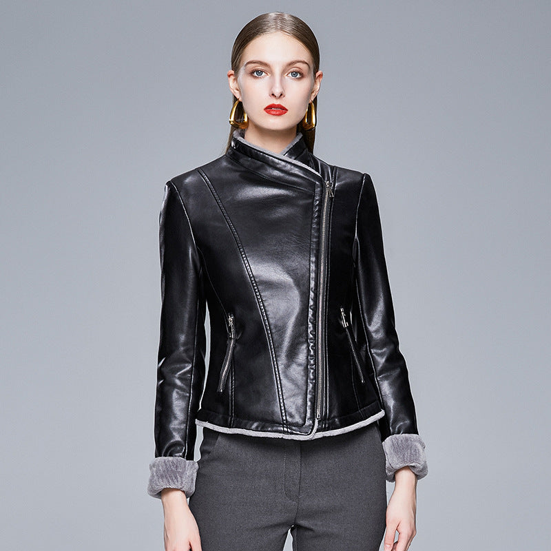 Manteau grande taille coupe slim coréen pour femme, automne-hiver, Kafrandi, disponible en grande taille, avec fourrure en coton et une fourrure