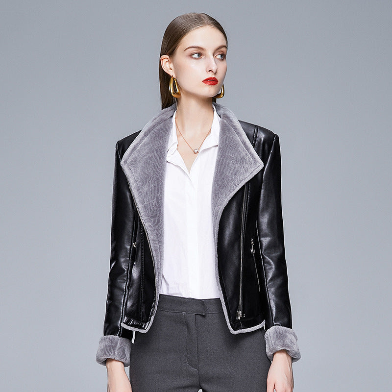 Manteau grande taille coupe slim coréen pour femme, automne-hiver, Kafrandi, disponible en grande taille, avec fourrure en coton et une fourrure
