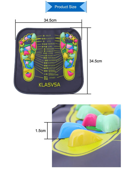 Reflexzonenmassage Fußmassage-Pad Kopfsteinpflaster Spaziergang Massagematte Schmerzlinderung Gesundheitspflege Akupressurmatte