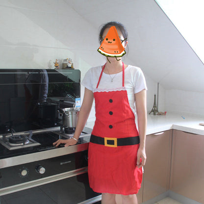 Rote Weihnachtsschürze mit Aufschrift „Merry Christmas“, Weihnachtsschürze für Frauen und Mädchen, Kuchen, Küche, Kochschürze als Neujahrsgeschenk für die Mutter, Unisex