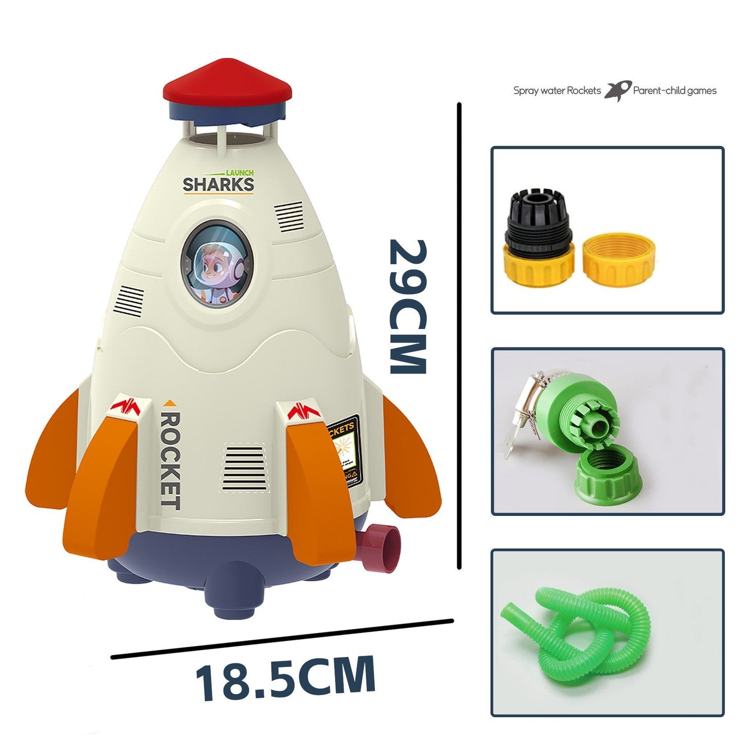 Kinder-Weltraumraketen-Sprinkler 
