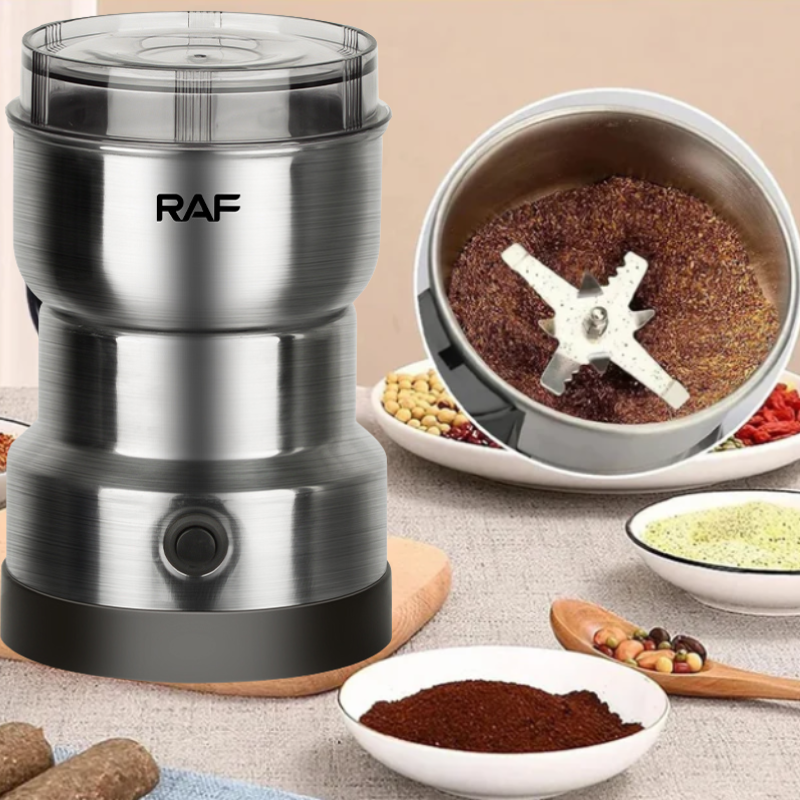 Mixeur 2-en-1 Acier Inoxydable - Jus & Épices (2 Bols Inclus)