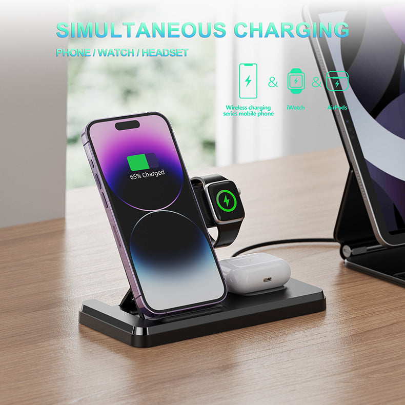 ⚡Chargeur Sans Fil 3-en-1 Pliable – Simplifiez Votre Recharge !⚡