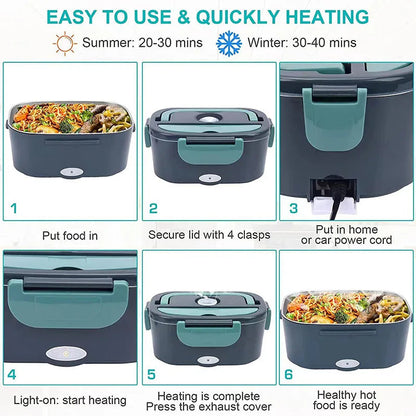 🍱 Boîte Chauffante Électrique Portable SEIZON – Mangez chaud, où que vous soyez !