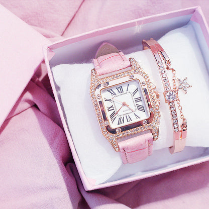 Ensemble Montre-Bracelet Femme Élégance Cuir – Mode &amp; Résistance