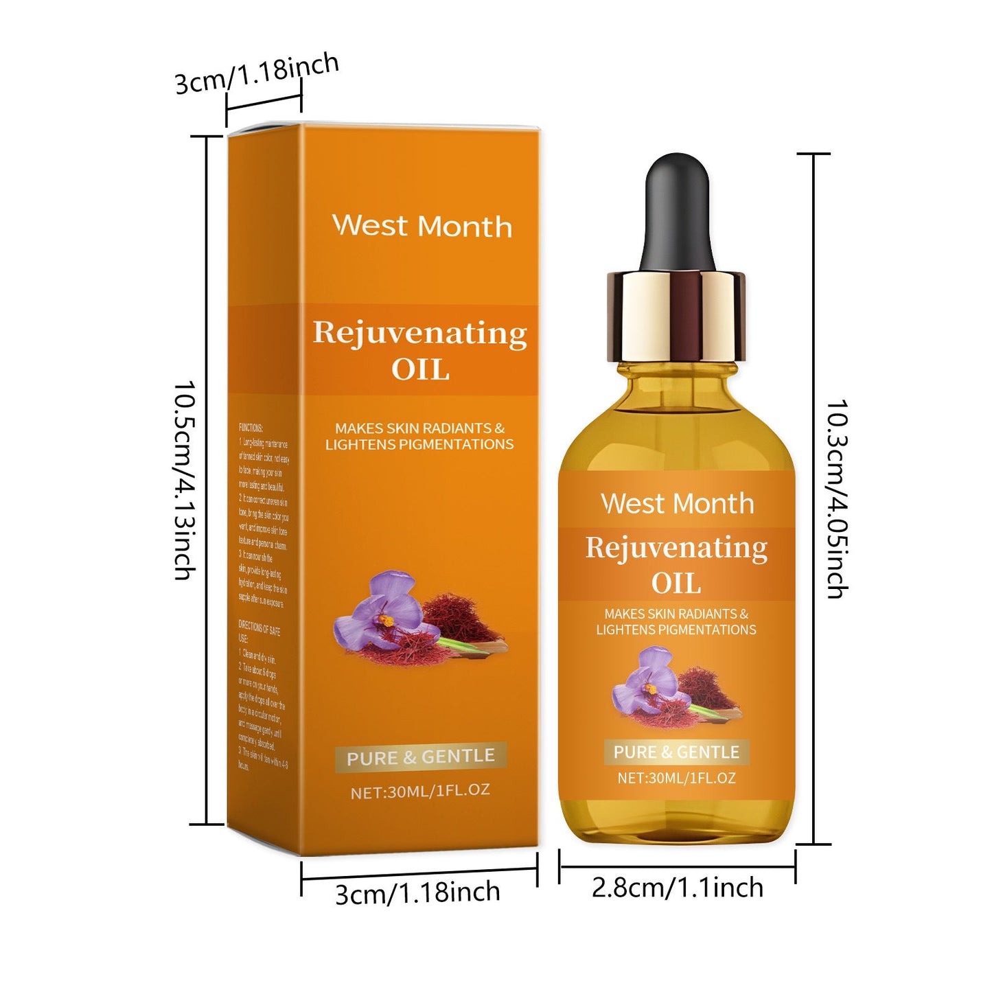 Sérum de safran Anti-rides, raffermissant, hydratant, lisse, adoucit, augmente l'élasticité de la peau, prévient la sécheresse, huile essentielle pour le visage