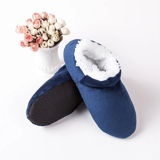 PANTOUFLES EN COTTON BLEU