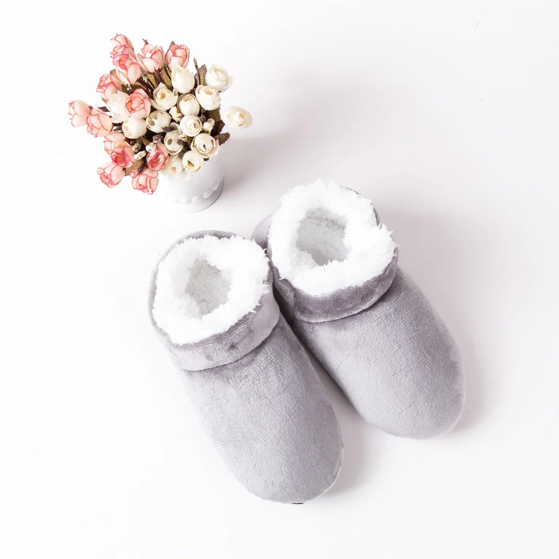 PANTOUFLES EN COTTON BLEU