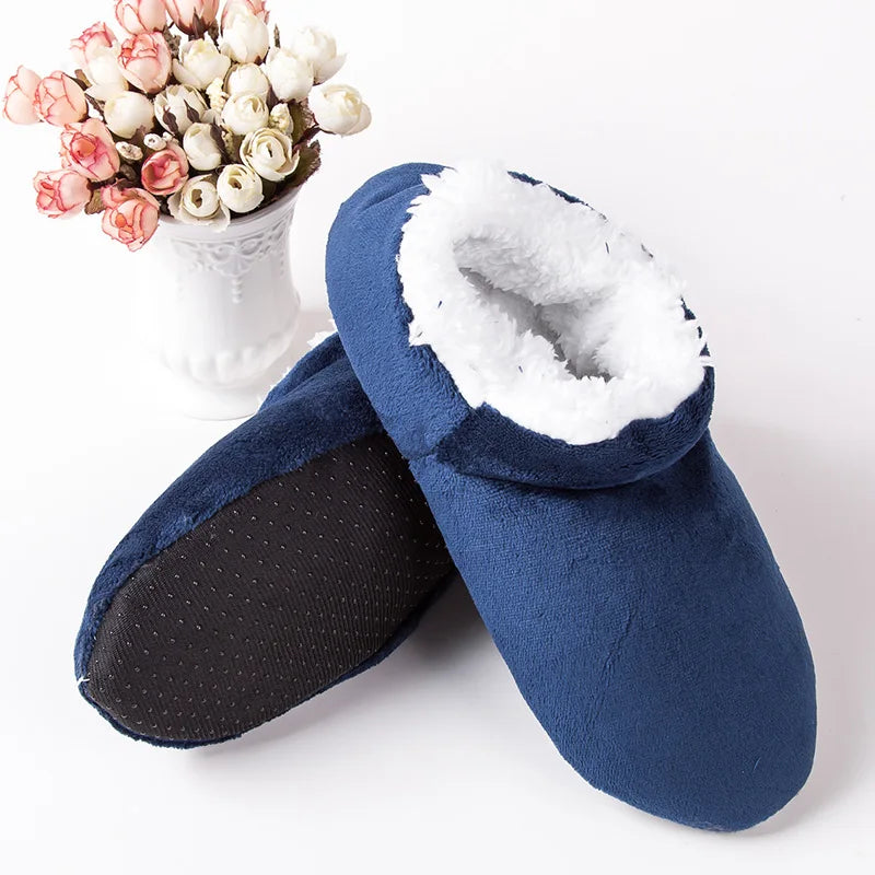 PANTOUFLES EN COTTON BLEU