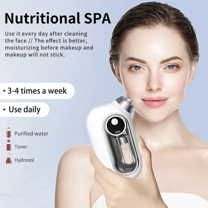 Pulvérisateur de brume hydratant pour la peau du visage, aérographe, nettoyage en profondeur du visage, injecteur d'oxygène, compresseur de brosse à Air sans fil