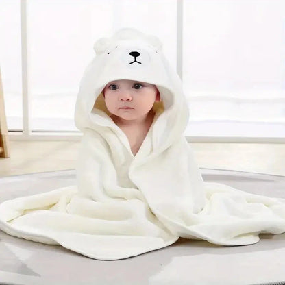 Peignoir pour bébé en forme d'animal, absorbant rapidement, doux, à capuche, chaud, en velours de corail, Robe de nuit, bain câlin pour de nombreuses scènes