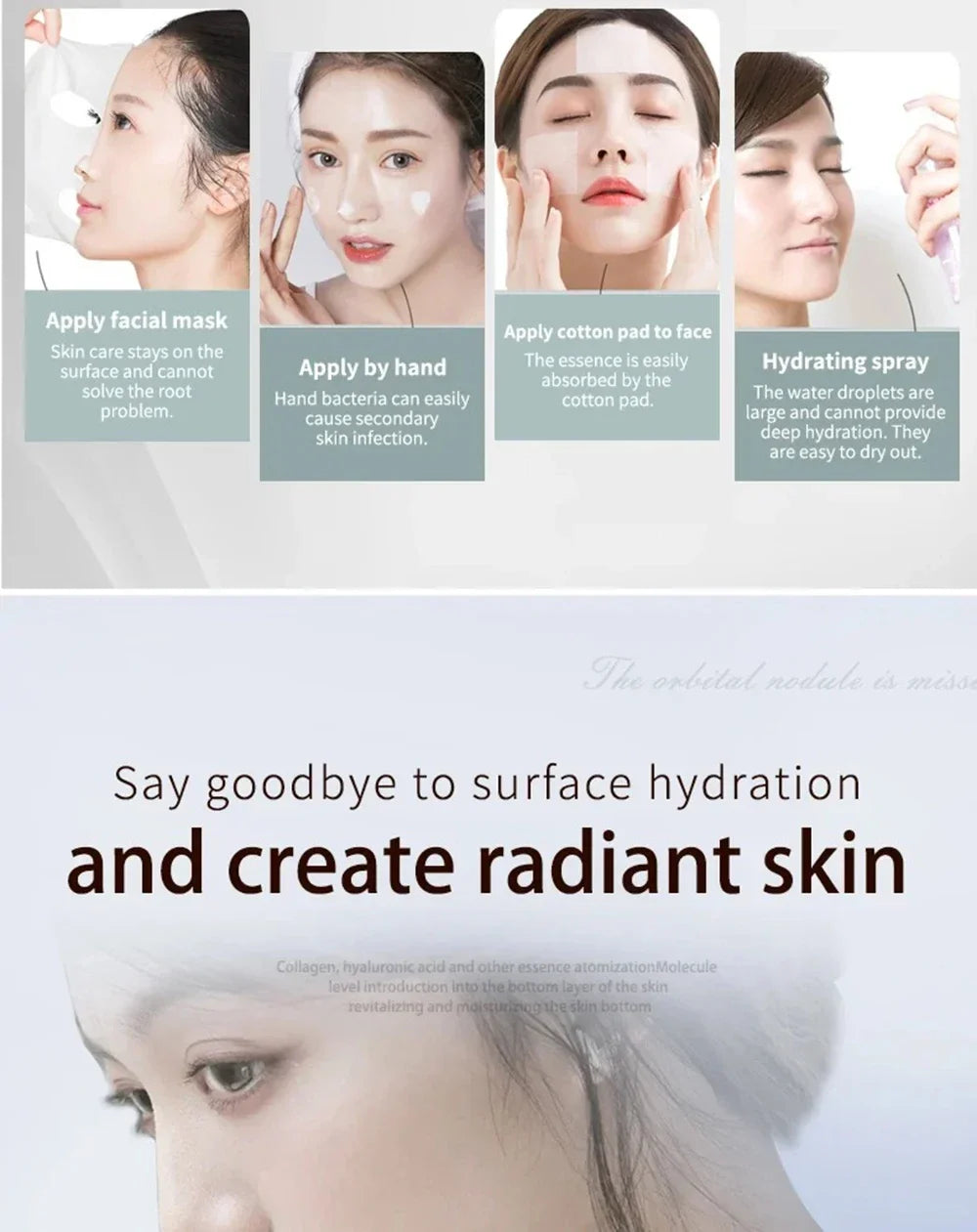 Pulvérisateur de brume hydratant pour la peau du visage, aérographe, nettoyage en profondeur du visage, injecteur d'oxygène, compresseur de brosse à Air sans fil