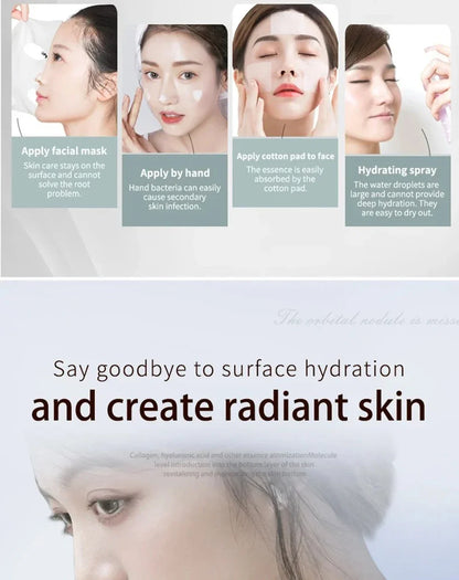 Pulvérisateur de brume hydratant pour la peau du visage, aérographe, nettoyage en profondeur du visage, injecteur d'oxygène, compresseur de brosse à Air sans fil