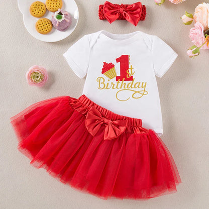 Tenue de gâteau Smash pour bébé fille, body Tutu avec bandeau, tenue de fête de princesse rose, pour premier anniversaire