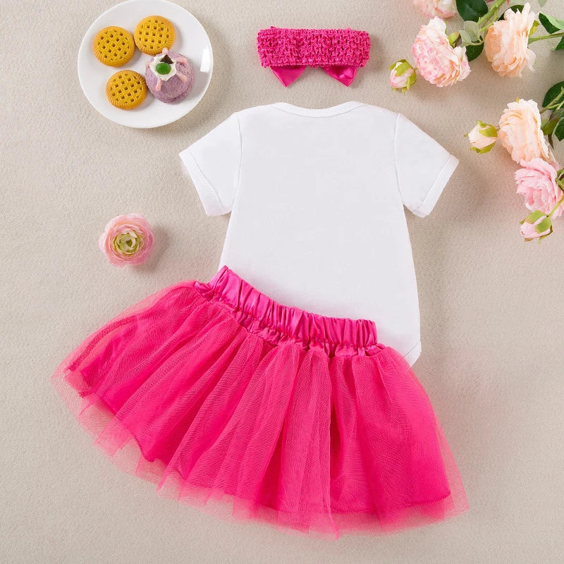 Tenue de gâteau Smash pour bébé fille, body Tutu avec bandeau, tenue de fête de princesse rose, pour premier anniversaire
