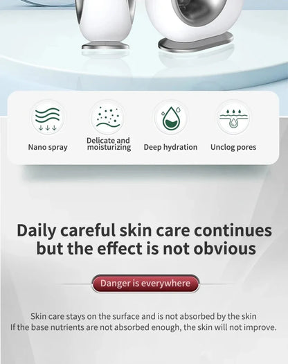 Pulvérisateur de brume hydratant pour la peau du visage, aérographe, nettoyage en profondeur du visage, injecteur d'oxygène, compresseur de brosse à Air sans fil