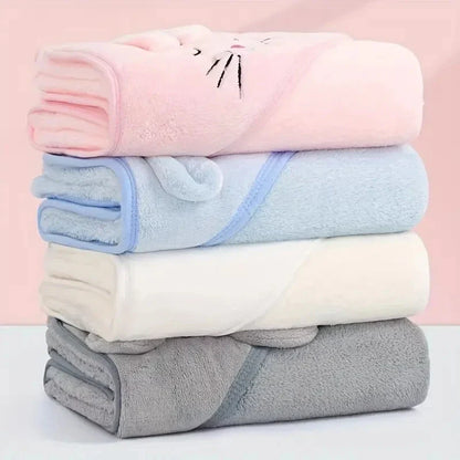 Peignoir pour bébé en forme d'animal, absorbant rapidement, doux, à capuche, chaud, en velours de corail, Robe de nuit, bain câlin pour de nombreuses scènes