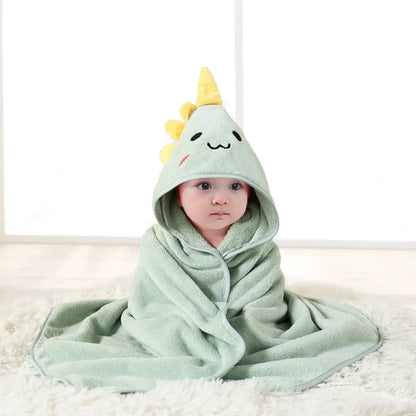 Peignoir pour bébé en forme d'animal, absorbant rapidement, doux, à capuche, chaud, en velours de corail, Robe de nuit, bain câlin pour de nombreuses scènes