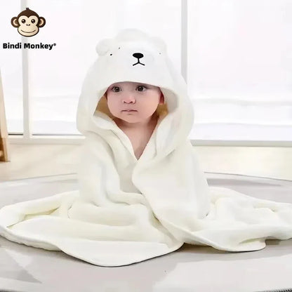 Peignoir pour bébé en forme d'animal, absorbant rapidement, doux, à capuche, chaud, en velours de corail, Robe de nuit, bain câlin pour de nombreuses scènes