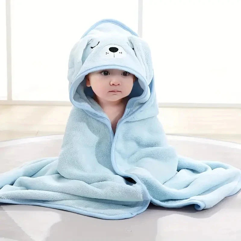Peignoir pour bébé en forme d'animal, absorbant rapidement, doux, à capuche, chaud, en velours de corail, Robe de nuit, bain câlin pour de nombreuses scènes