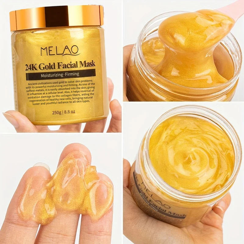 Tiroir AO-Masque facial doré 24K, Masque de beauté, élimine la peau, Masques qualifiée aux hydratants au collagène doré, Frankreich