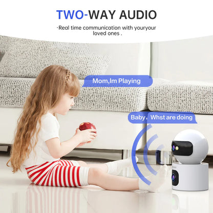 Lenovo-Caméra de surveillance IP sans fil, moniteur de sécurité pour bébé, suivi automatique, caméra de vidéosurveillance intelligente, WiFi 5G, 4K, objectif touriste, maison