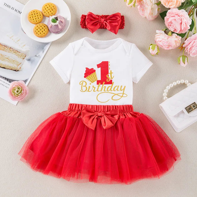 Tenue de gâteau Smash pour bébé fille, body Tutu avec bandeau, tenue de fête de princesse rose, pour premier anniversaire