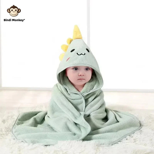 Peignoir pour bébé en forme d'animal, absorbant rapidement, doux, à capuche, chaud, en velours de corail, Robe de nuit, bain câlin pour de nombreuses scènes