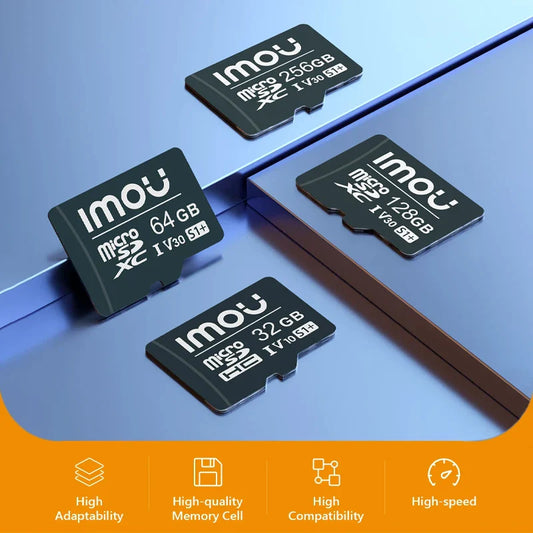 IMOU-Carte mémoire SD pour la surveillance, vitesse de lecture de 95 Mo/s, 256 Go, 128 Go, 64 Go, V30, C10, U3, carte MicroSDXC exclusive