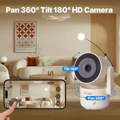 MOESTuya WiFi intérieur panoramique/inclinaison caméra de sécurité intelligente 4MP HD infrarouge Vision nocturne mouvement détection sonore moniteur patrouille panoramique