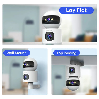Lenovo-Caméra de surveillance IP sans fil, moniteur de sécurité pour bébé, suivi automatique, caméra de vidéosurveillance intelligente, WiFi 5G, 4K, objectif touriste, maison