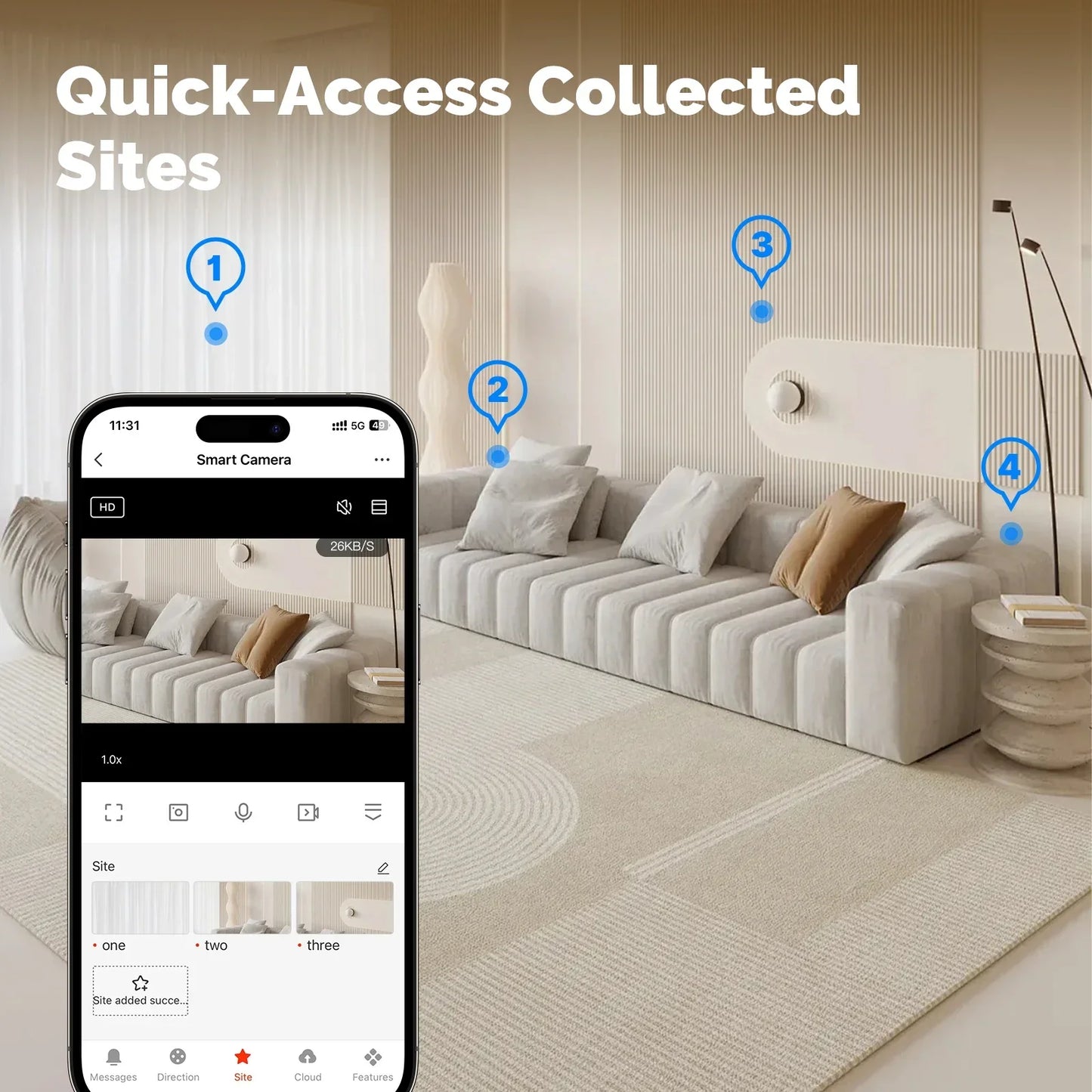 MOESTuya WiFi intérieur panoramique/inclinaison caméra de sécurité intelligente 4MP HD infrarouge Vision nocturne mouvement détection sonore moniteur patrouille panoramique