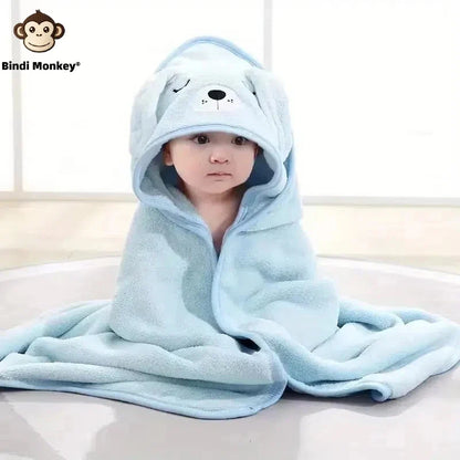 Peignoir pour bébé en forme d'animal, absorbant rapidement, doux, à capuche, chaud, en velours de corail, Robe de nuit, bain câlin pour de nombreuses scènes