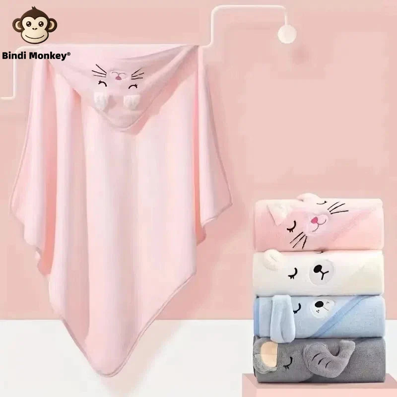 Peignoir pour bébé en forme d'animal, absorbant rapidement, doux, à capuche, chaud, en velours de corail, Robe de nuit, bain câlin pour de nombreuses scènes