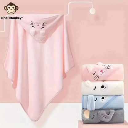 Peignoir pour bébé en forme d'animal, absorbant rapidement, doux, à capuche, chaud, en velours de corail, Robe de nuit, bain câlin pour de nombreuses scènes