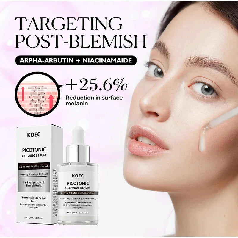 Sérum Anti-âge raffermissant les pores à épicule rose, Ampoule éclaircissante hydratante et lissante pour le visage, soin brillant coréen pour la peau