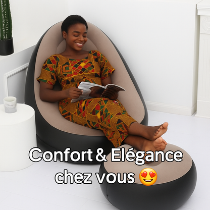 Fauteuil Gonflable Relax Deluxe + Repose-Pied