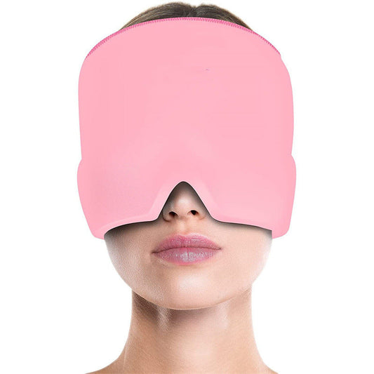 Hut zur Linderung von Migräne, Kältetherapie, Produkte zur Linderung von Migräne, bequeme Kopfwickel, Eisbeutel, Augenmaske für geschwollene Augen
